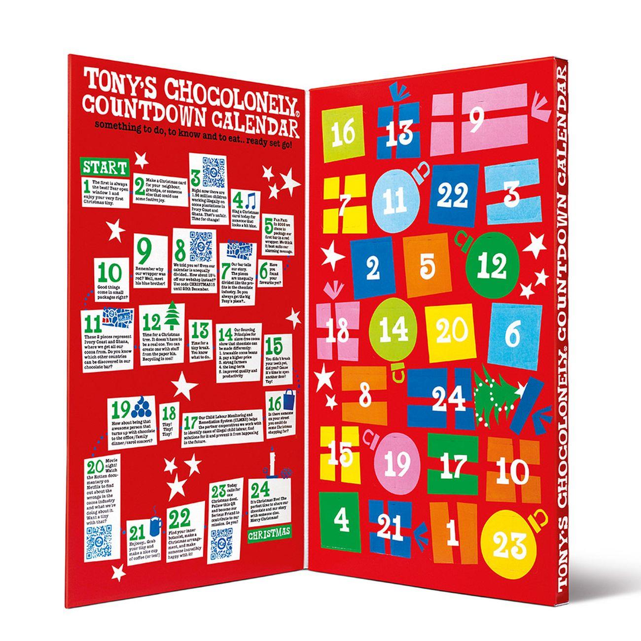 Countdown Calendar 225g - Eco Natural Products - Tony's Chocolonely - chocolate