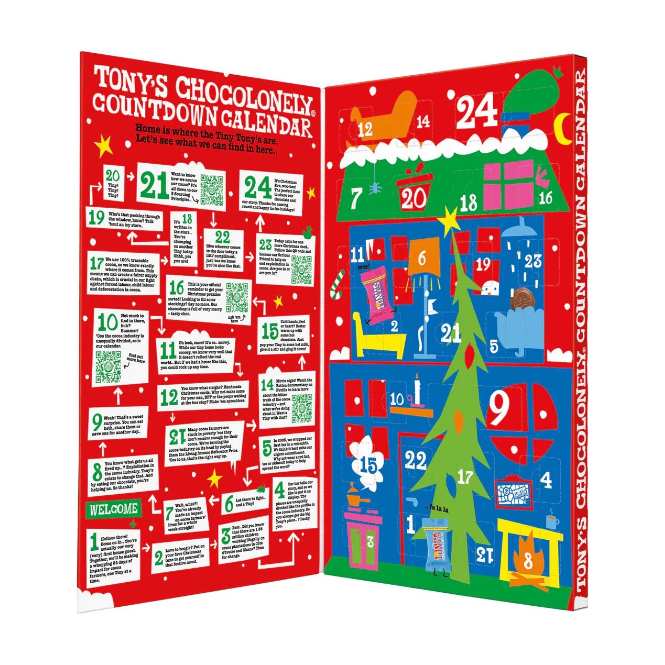 Countdown Calendar 225g - Tony's Chocolonely - Advent Calendar - Tony's Chocolonely