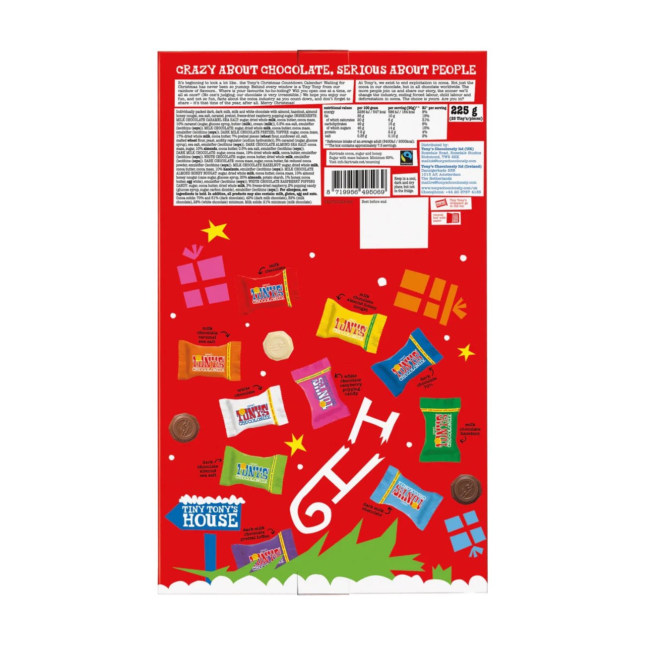 Countdown Calendar 225g - Tony's Chocolonely - Advent Calendar - Tony's Chocolonely