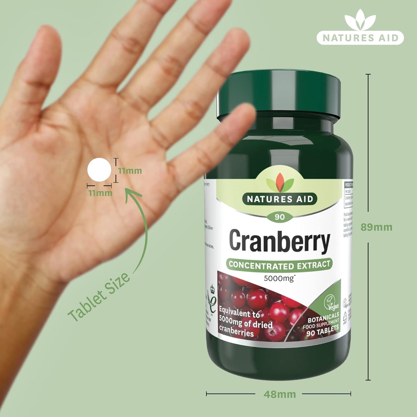Cranberry 5000mg 30 Tablets - Natures Aid - Vitamins & Supplements - Eco Natural Products