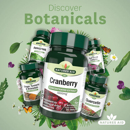 Cranberry 5000mg 30 Tablets - Natures Aid - Vitamins & Supplements - Eco Natural Products