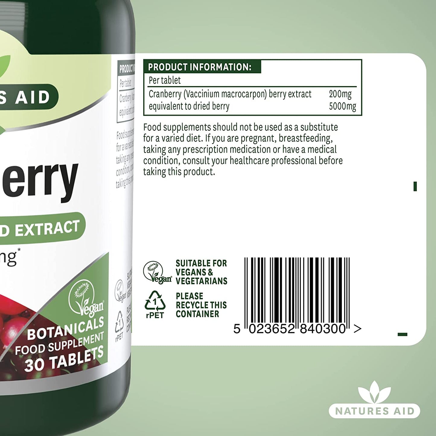 Cranberry 5000mg 30 Tablets - Natures Aid