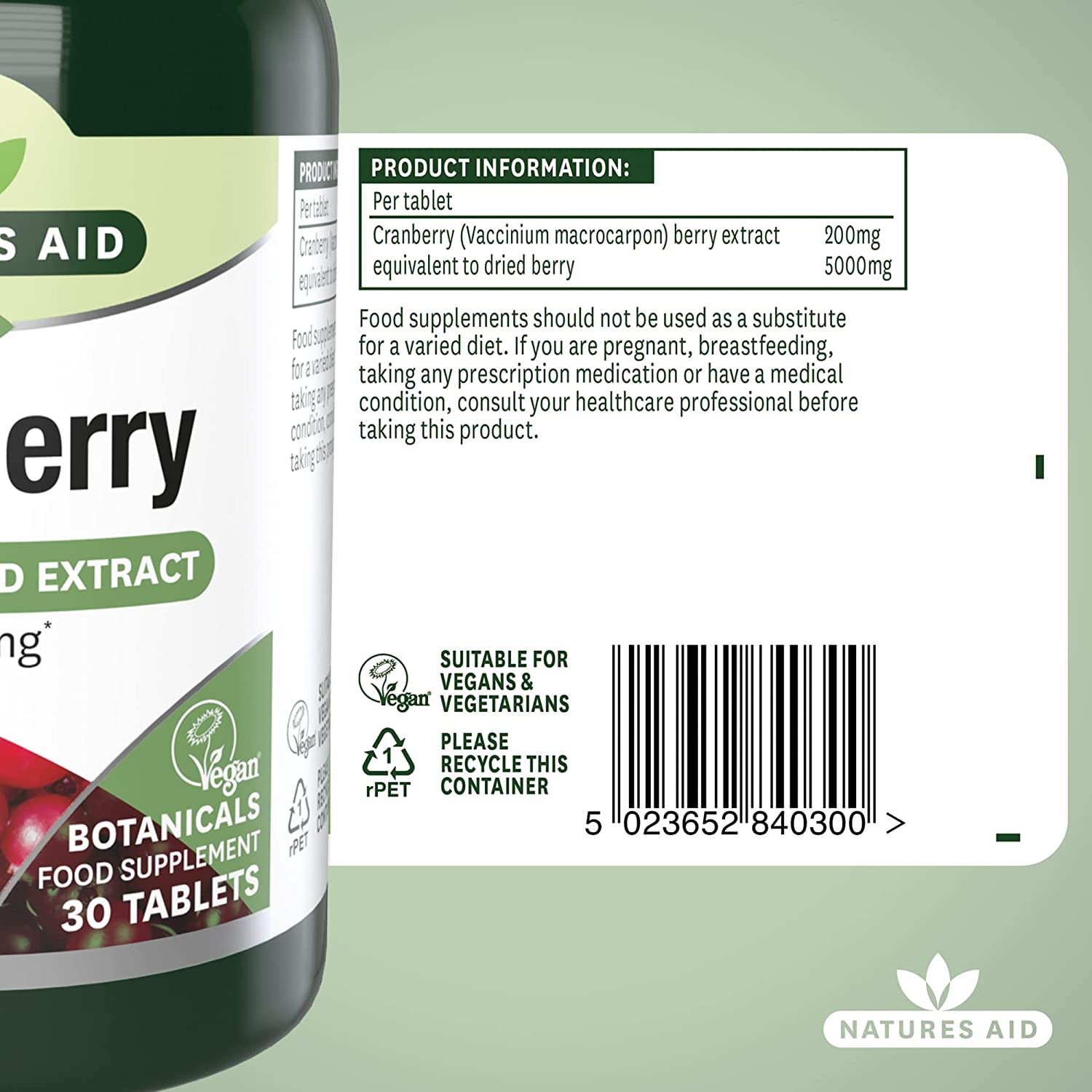 Cranberry 5000mg 30 Tablets - Natures Aid