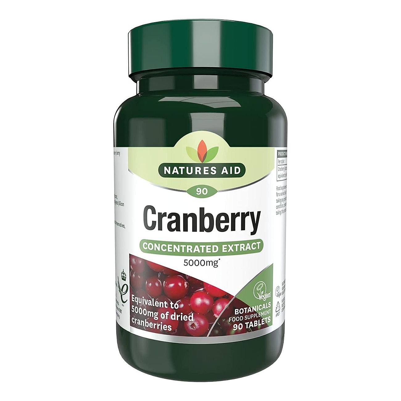 Cranberry 5000mg 90 Tablets - Eco Natural Products - Natures Aid - Vitamins & Supplements