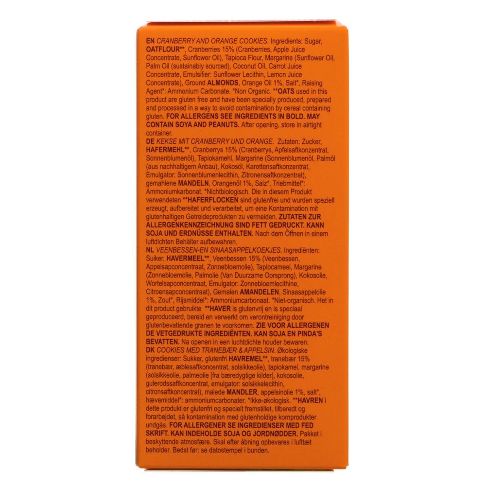Cranberry & Orange Cookies 125g - Sweet FA - Cookies - Eco Natural Products