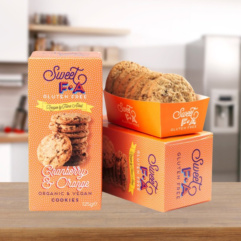 Cranberry & Orange Cookies 125g - Sweet FA - Cookies - Eco Natural Products