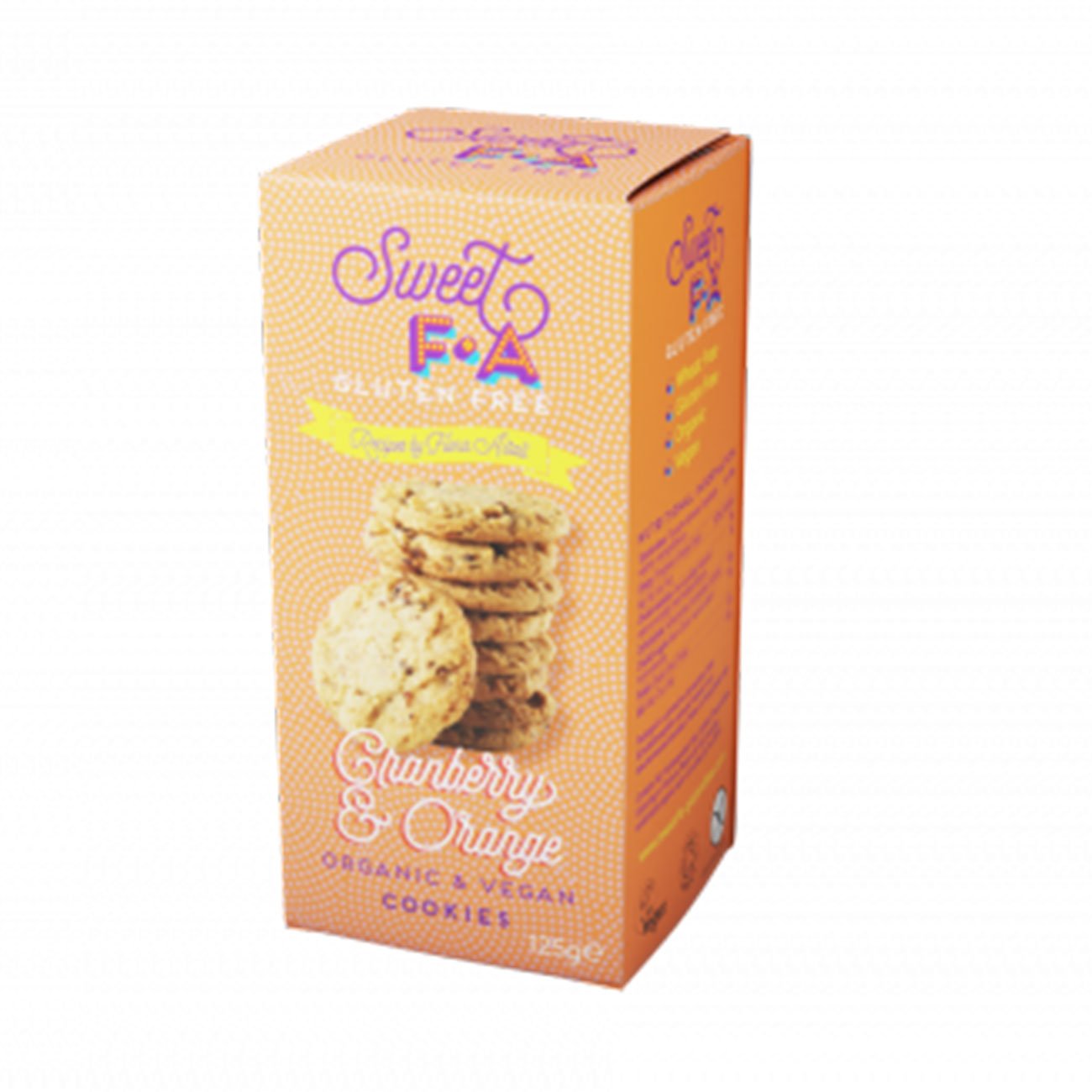 Cranberry & Orange Cookies 125g - Sweet FA - Cookies - Eco Natural Products
