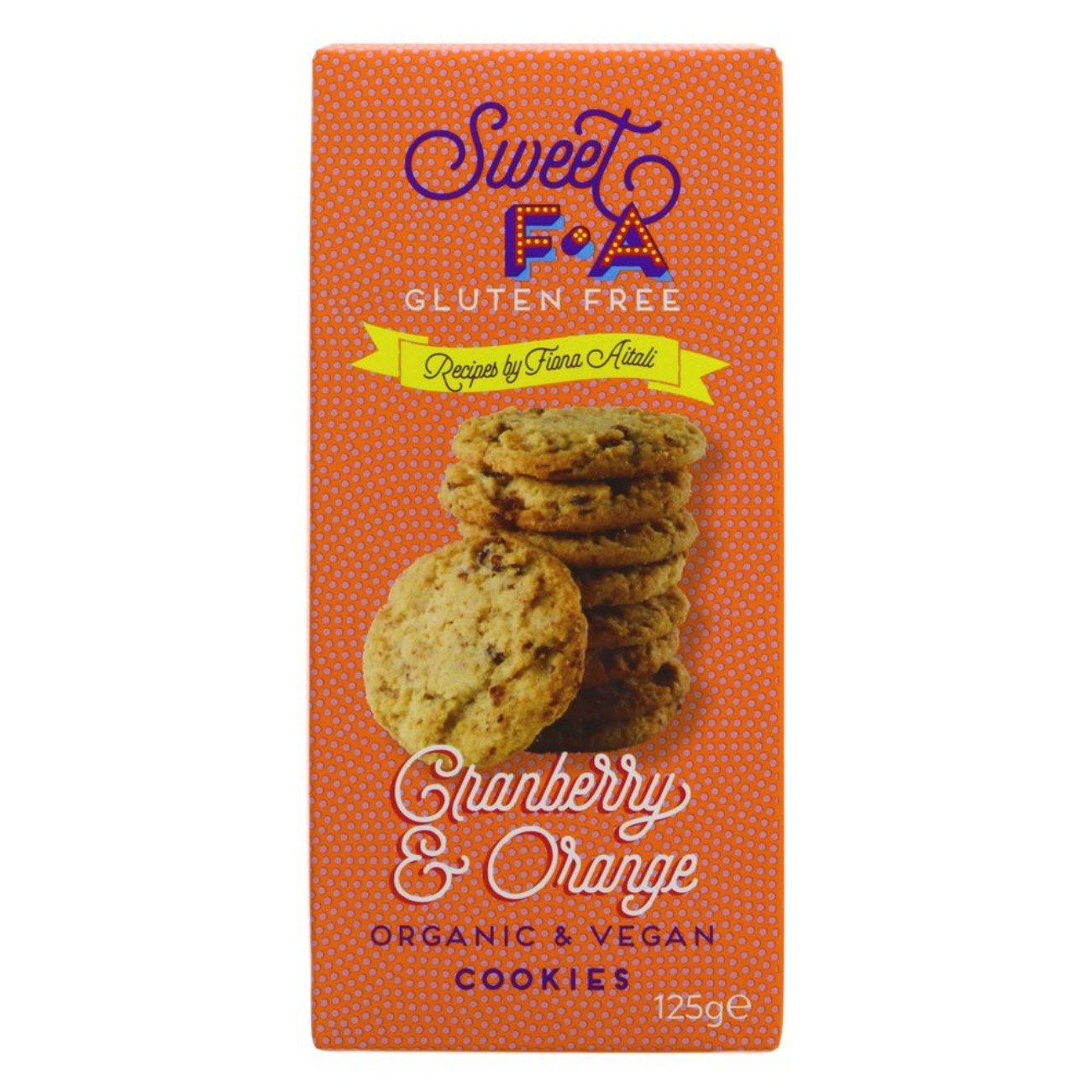 Cranberry & Orange Cookies 125g - Sweet FA - Cookies - Eco Natural Products