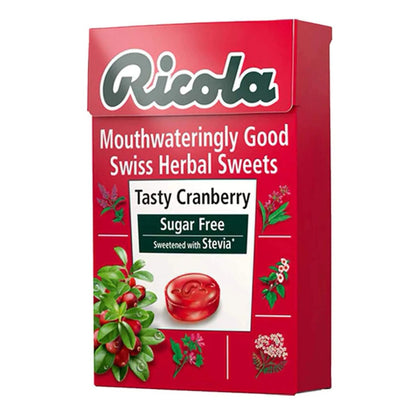 Cranberry Sugar Free with Stevia Swiss Herbal Sweets 45g - Ricola - Herbal sweets - Eco Natural Products