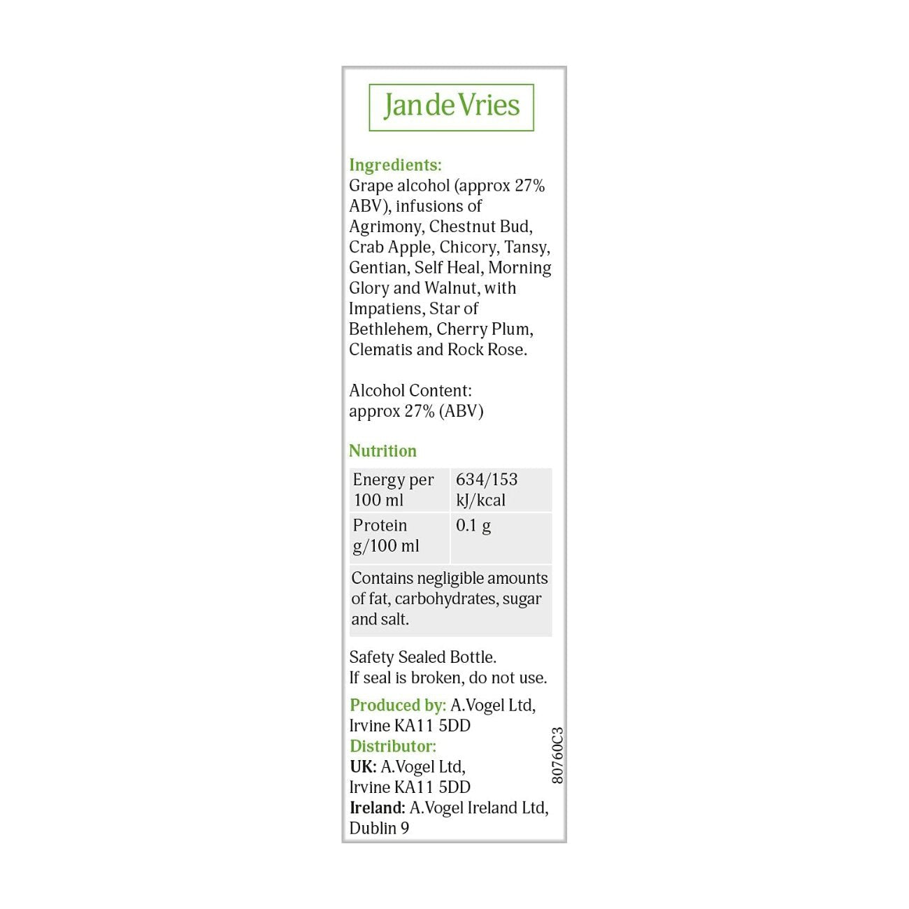 Craving Essence 30ml BBE 31.01.2026 - Jan de Vries - Herbal Essence - Jan de Vries