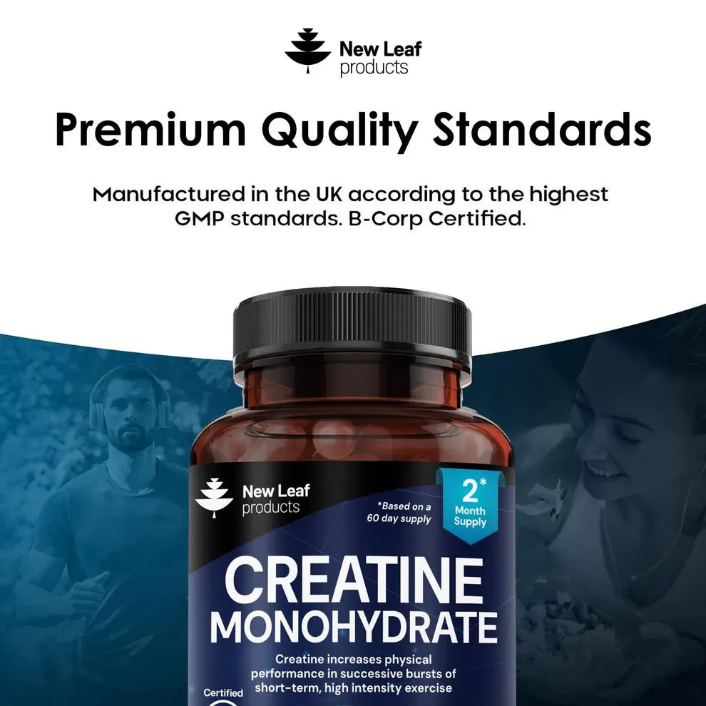 Creatine Monohydrate 3000mg 180 Capsules - New Leaf Products - Creatine - New Leaf Products