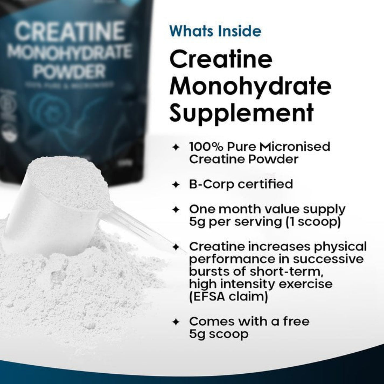 Creatine Monohydrate Powder 100% Micronized 150g - New Leaf Products - Food supplement - New Leaf Products