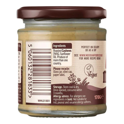 Crunchy Cashew Butter 170g - Meridian - Spread - Eco Natural Products