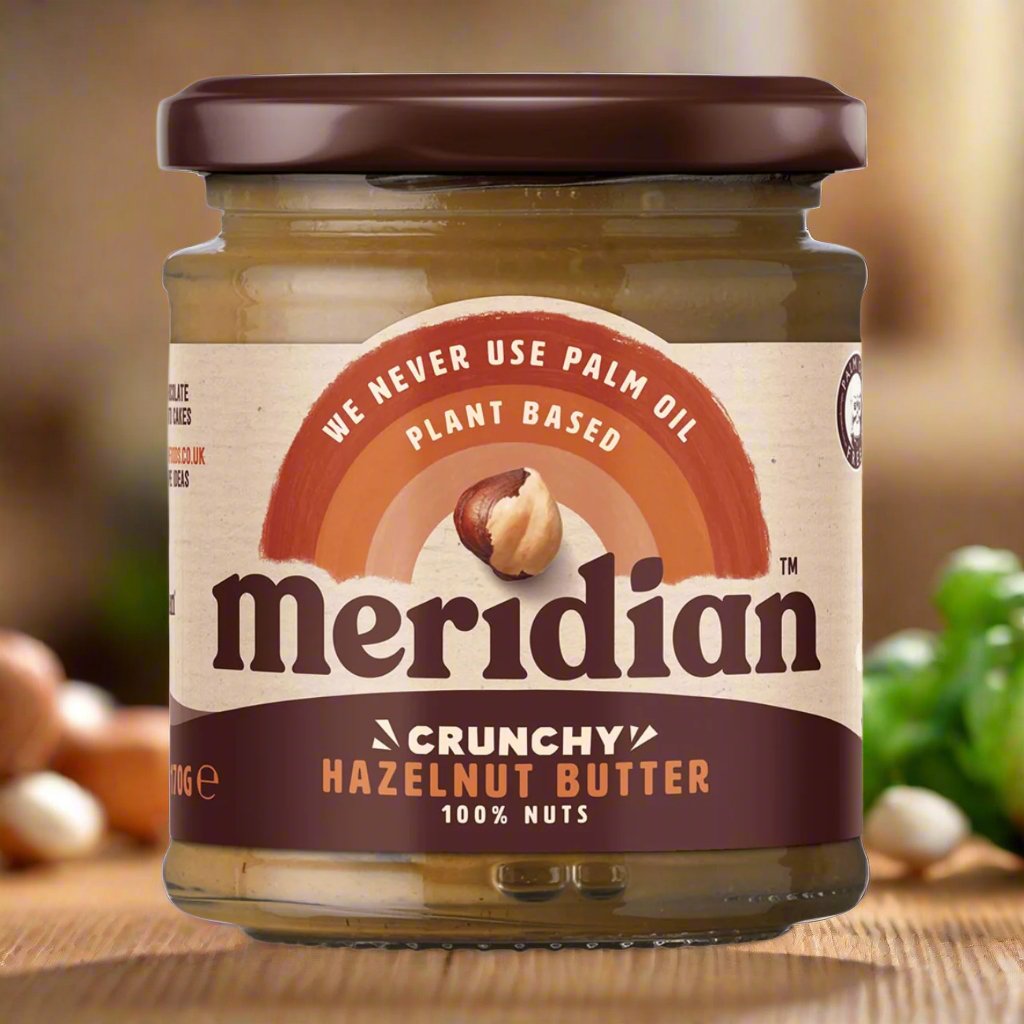 Crunchy Hazelnut Butter 100% 170g - Meridian - Butter & Margarine - Eco Natural Products