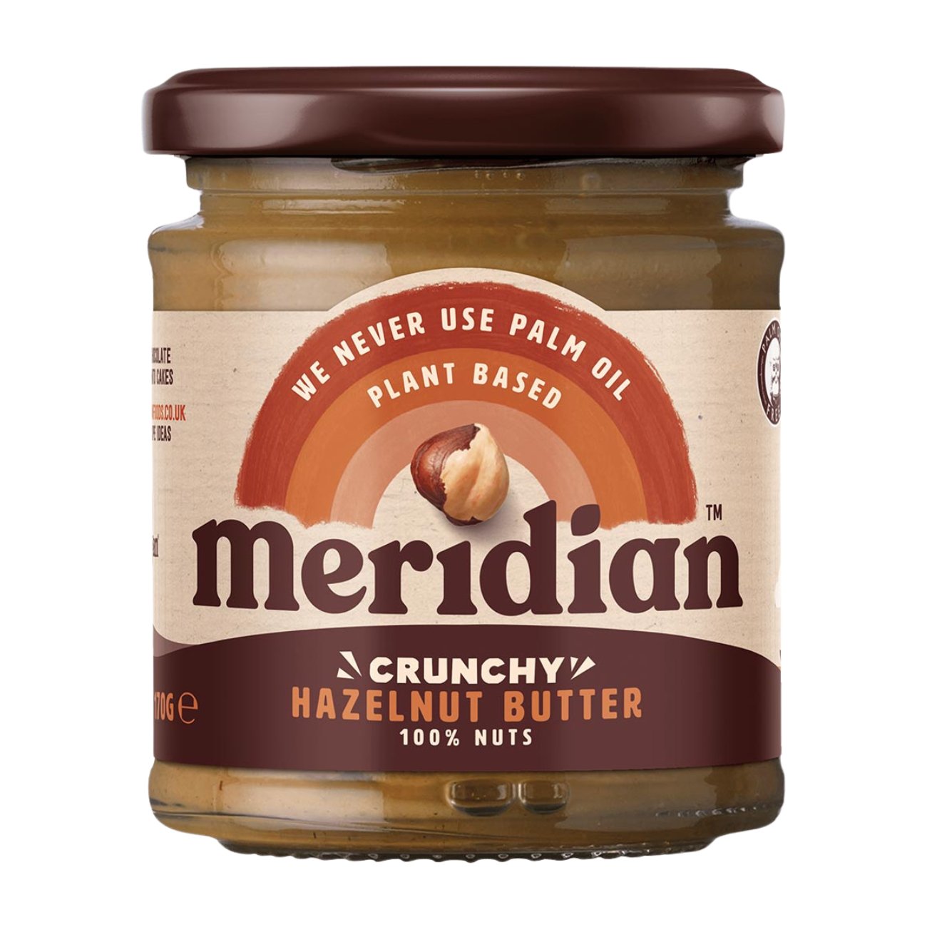 Crunchy Hazelnut Butter 100% 170g - Meridian - Butter & Margarine - Eco Natural Products