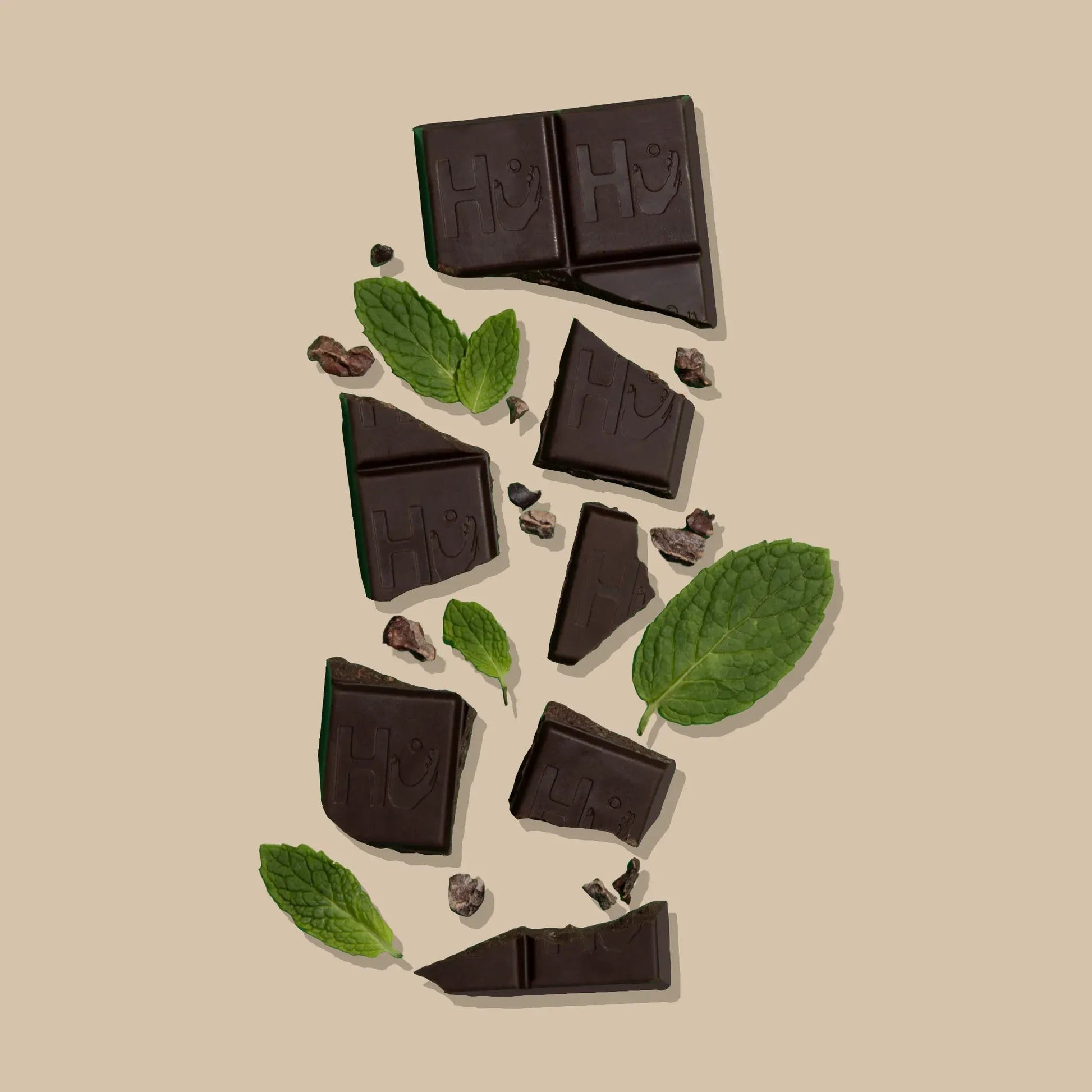 Crunchy Mint Dark Chocolate Bar 60g - Hu - Chocolate Bar - Hu