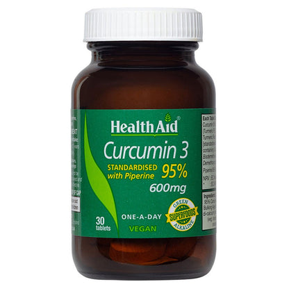 Curcumin 3 30 Tablets - HealthAid - Food Supplement - Eco Natural Products