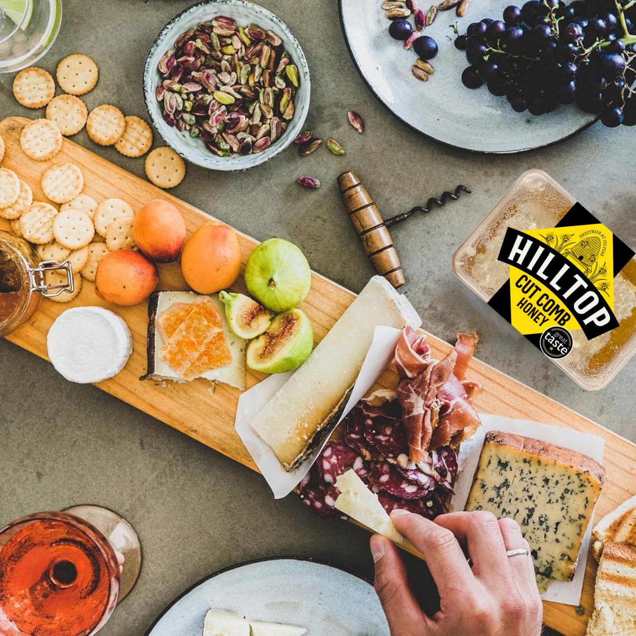 Cut Comb Honey Slab 200g - Hilltop Honey - Honey - Eco Natural Products