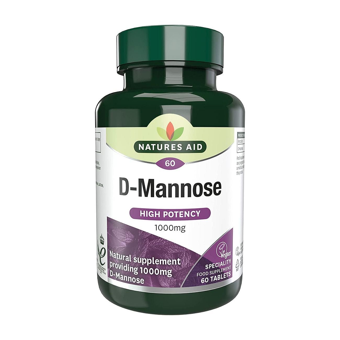 D - Mannose 1000mg 60 Tablets - Natures Aid - Vitamins & Supplements - Eco Natural Products