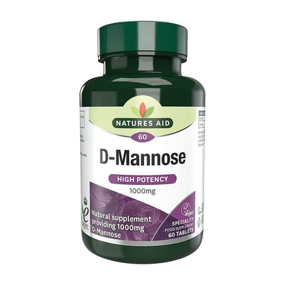 D - Mannose 1000mg 60 Tablets - Natures Aid - Vitamins & Supplements - Eco Natural Products