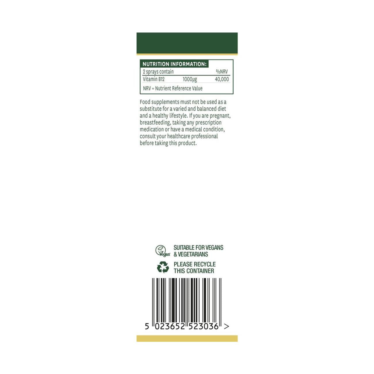Vitamin B12 1000ug Oral Spray 30ml