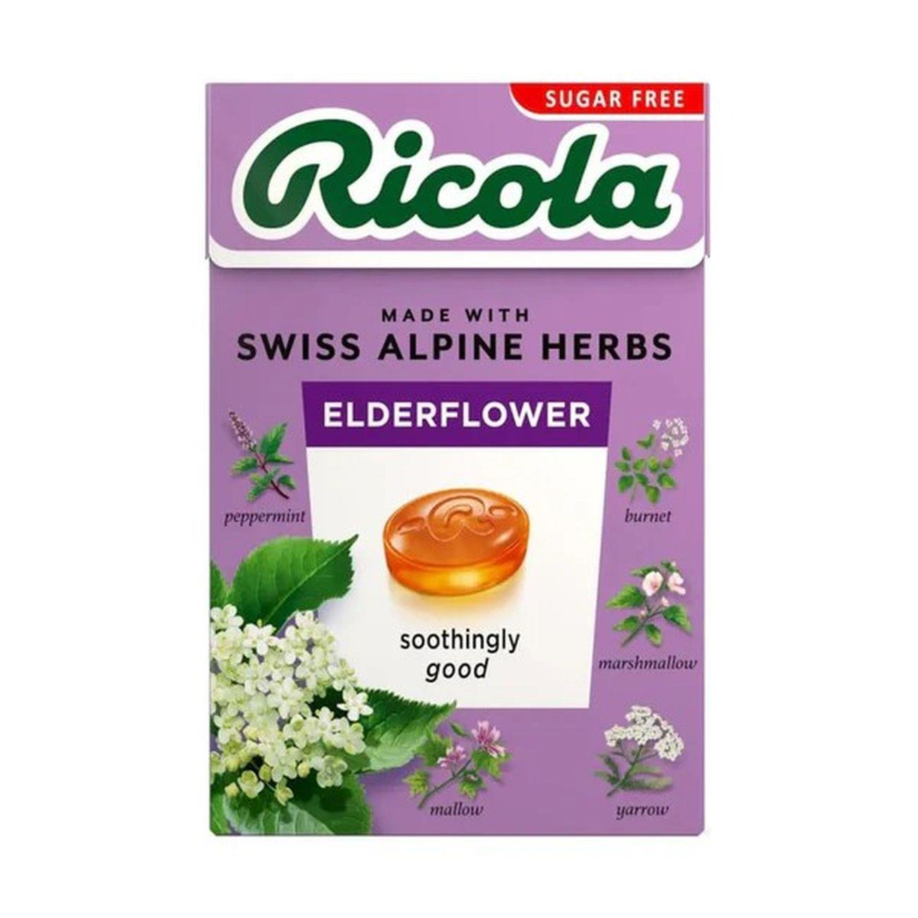 Elderflower Sugar Free with Stevia Swiss Herbal Sweets 45g BBE 30.06.2026