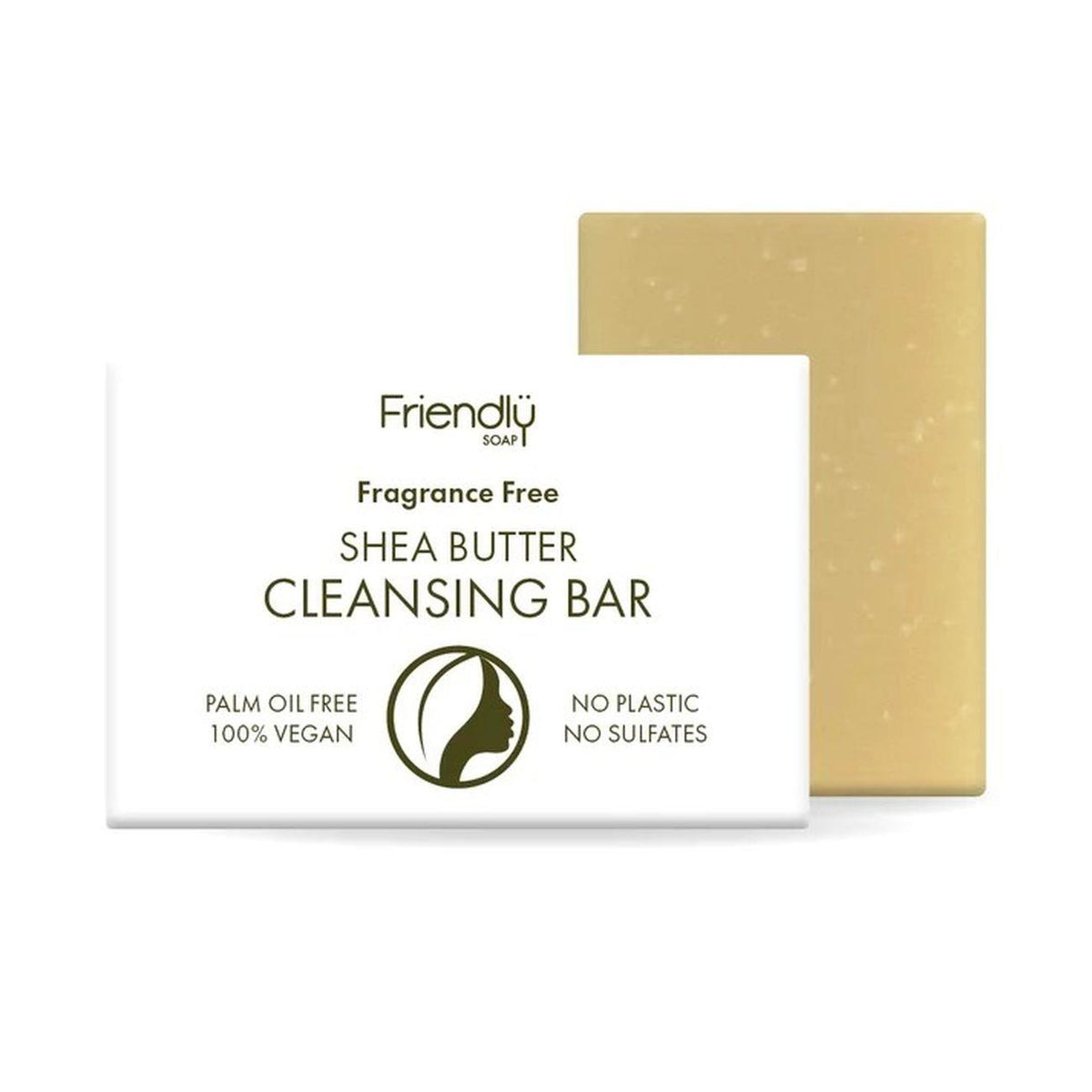 Shea Butter Cleansing Bar Fragrance Free Soap 95g