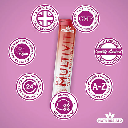 Daily Multivitamin Effervescent 20 Tablets - Natures Aid - Vitamins & Supplements - Eco Natural Products