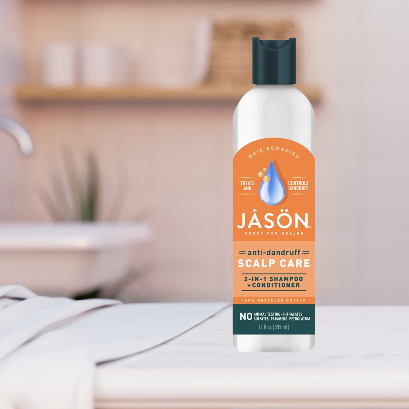 Dandruff Relief 2 in 1 Treatment Shampoo & Conditioner 355ml - Jason - Conditioners - Eco Natural Products