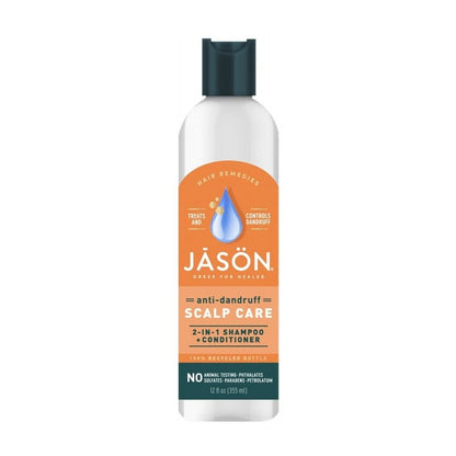 Dandruff Relief 2 in 1 Treatment Shampoo & Conditioner 355ml - Jason - Conditioners - Eco Natural Products