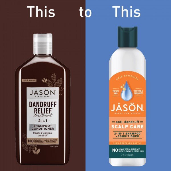 Dandruff Relief 2 in 1 Treatment Shampoo & Conditioner 355ml - Jason - Conditioners - Eco Natural Products