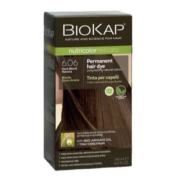Dark Blond Havana 6.06 Rapid Permanent Hair Dye 140ml - BioKap - Hair Color - Eco Natural Products