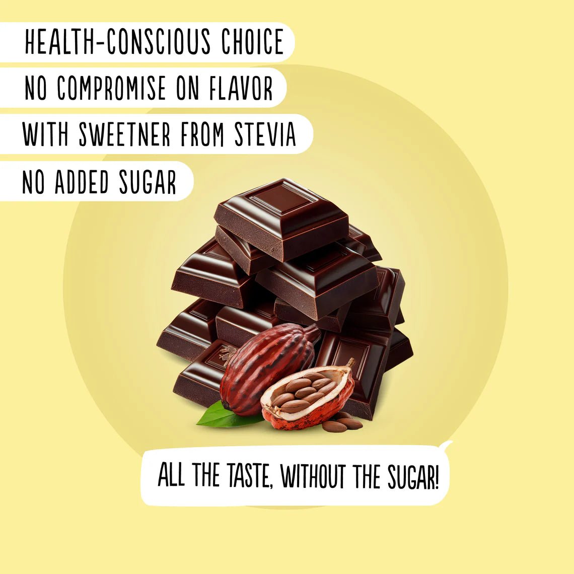 Dark Chocolate 80% with Stevia 75g - Diablo Sugar Free - Chocolate Bar - Diablo Sugar Free