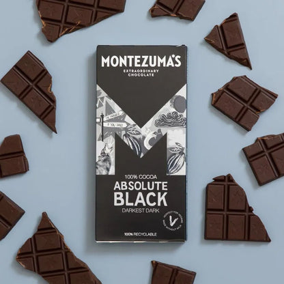 Dark Chocolate Absolute Black 100% Cocoa 90g - Montezumas Chocolate - Chocolate Bar - Montezumas Chocolate
