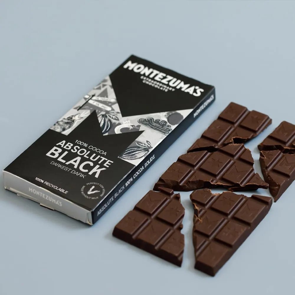 Dark Chocolate Absolute Black 100% Cocoa 90g - Montezumas Chocolate - Chocolate Bar - Montezumas Chocolate