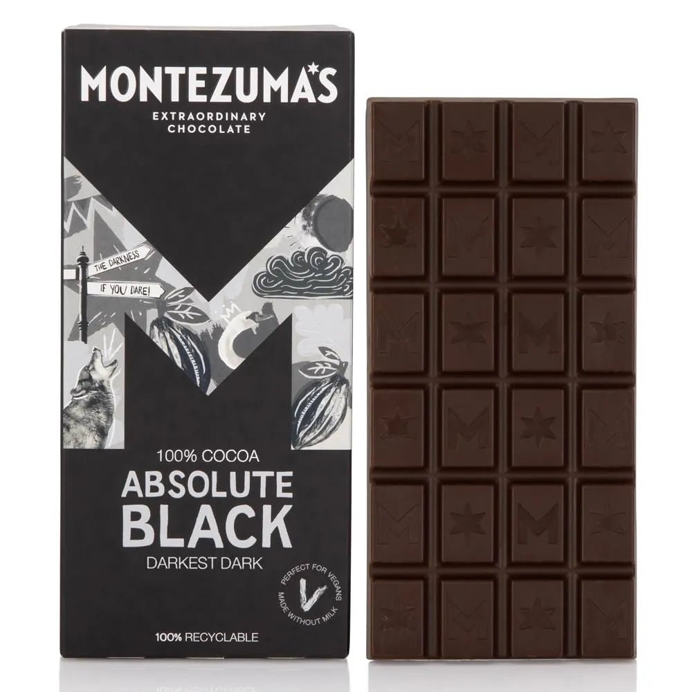 Dark Chocolate Absolute Black 100% Cocoa 90g - Montezumas Chocolate - Chocolate Bar - Montezumas Chocolate