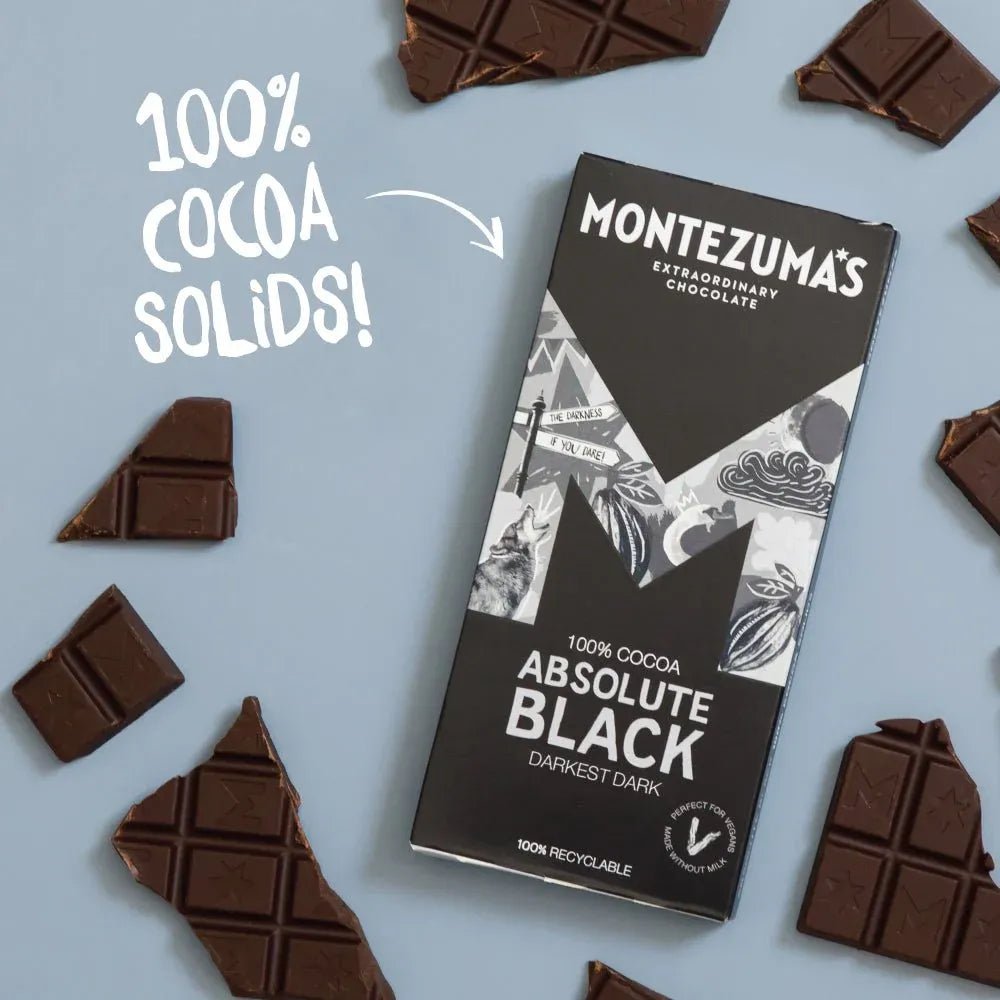 Dark Chocolate Absolute Black 100% Cocoa 90g - Montezumas Chocolate - Chocolate Bar - Montezumas Chocolate