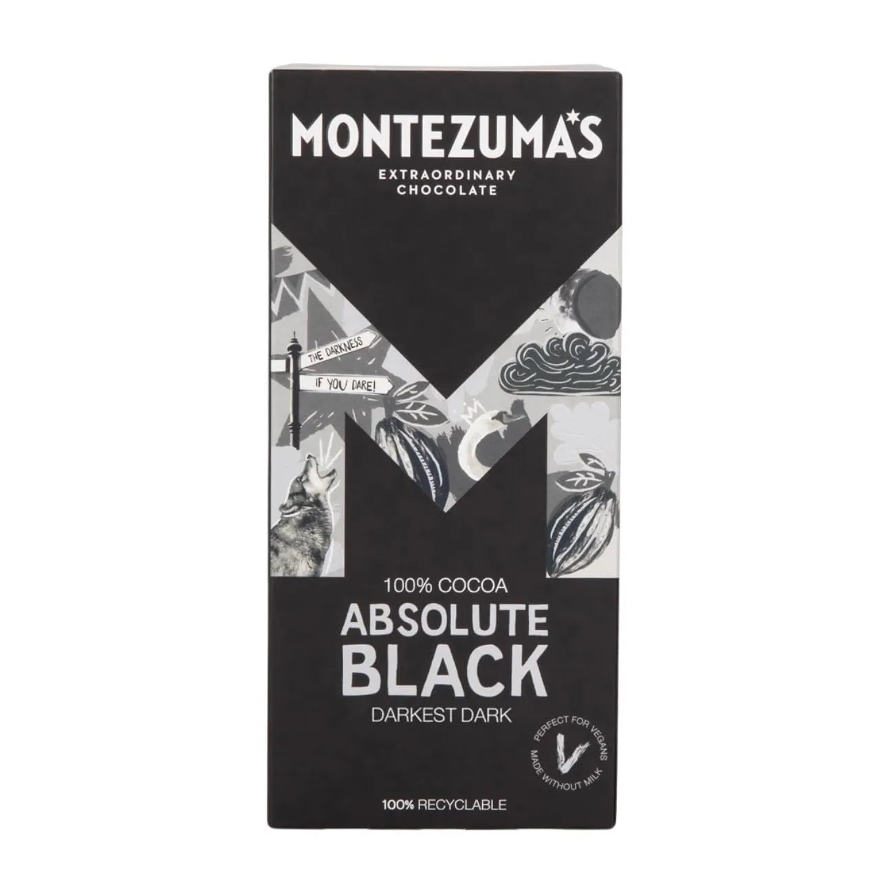Dark Chocolate Absolute Black 100% Cocoa 90g - Montezumas Chocolate - Chocolate Bar - Montezumas Chocolate