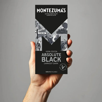 Dark Chocolate Absolute Black 100% Cocoa 90g - Montezumas Chocolate - Chocolate Bar - Montezumas Chocolate