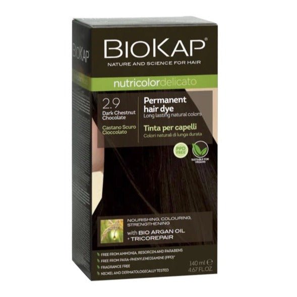 Dark Chocolate Chestnut 2.9 Rapid Permanent Hair Dye 140ml - Eco Natural Products - BioKap - Hair Color