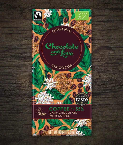 Dark Chocolate & Coffee 55% 80g - Eco Natural Products - Chocolate and Love - Chocolate