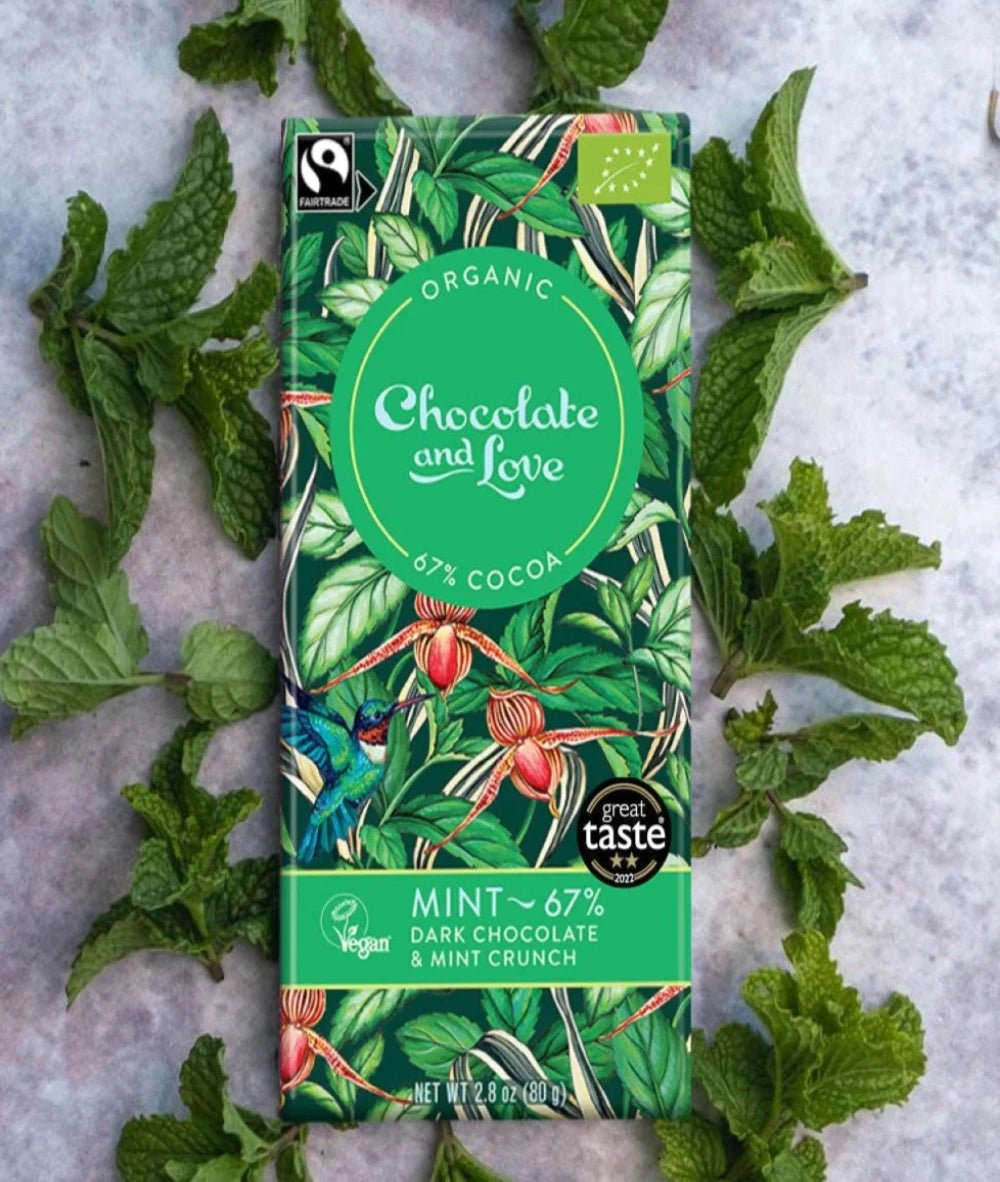 Dark Chocolate & Mint Crunch 67% 80g - Chocolate and Love - Chocolate - Eco Natural Products