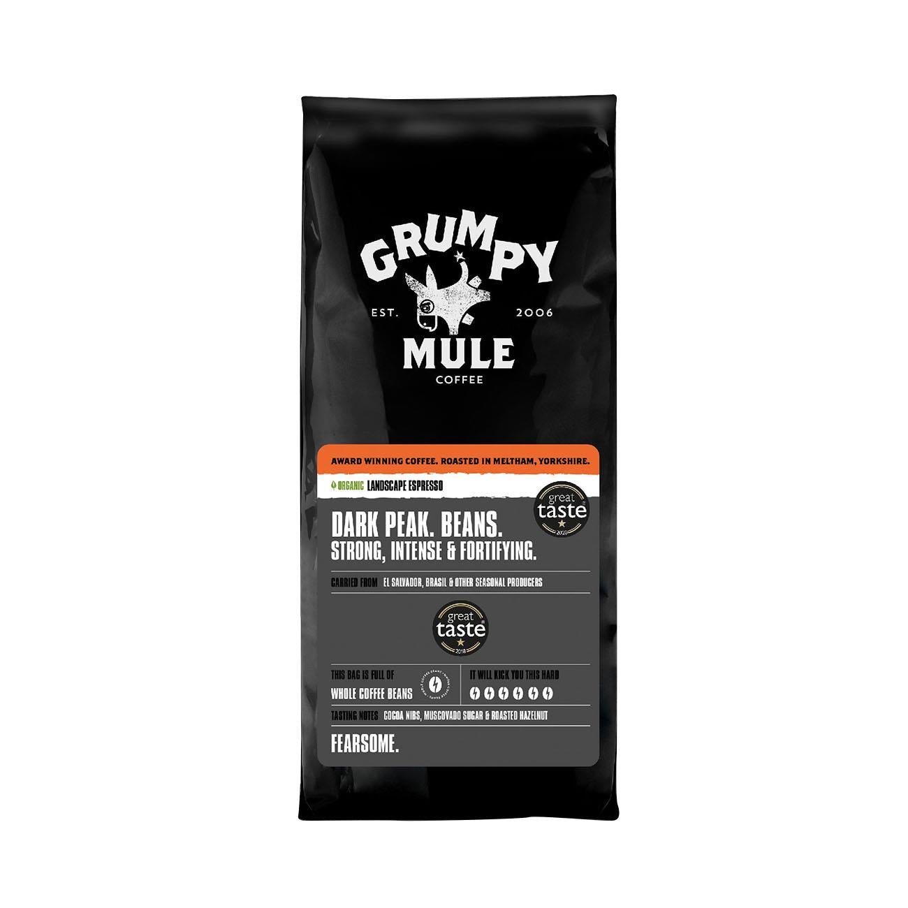 Dark Peak Beans Coffee 1kg - Eco Natural Products - Grumpy Mule Coffee - Coffee