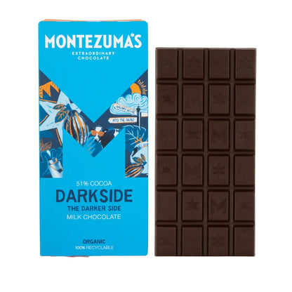 Dark Side 54% Milk Chocolate Bar Organic 90g - Montezumas Chocolate - Chocolate Bar - Montezumas Chocolate
