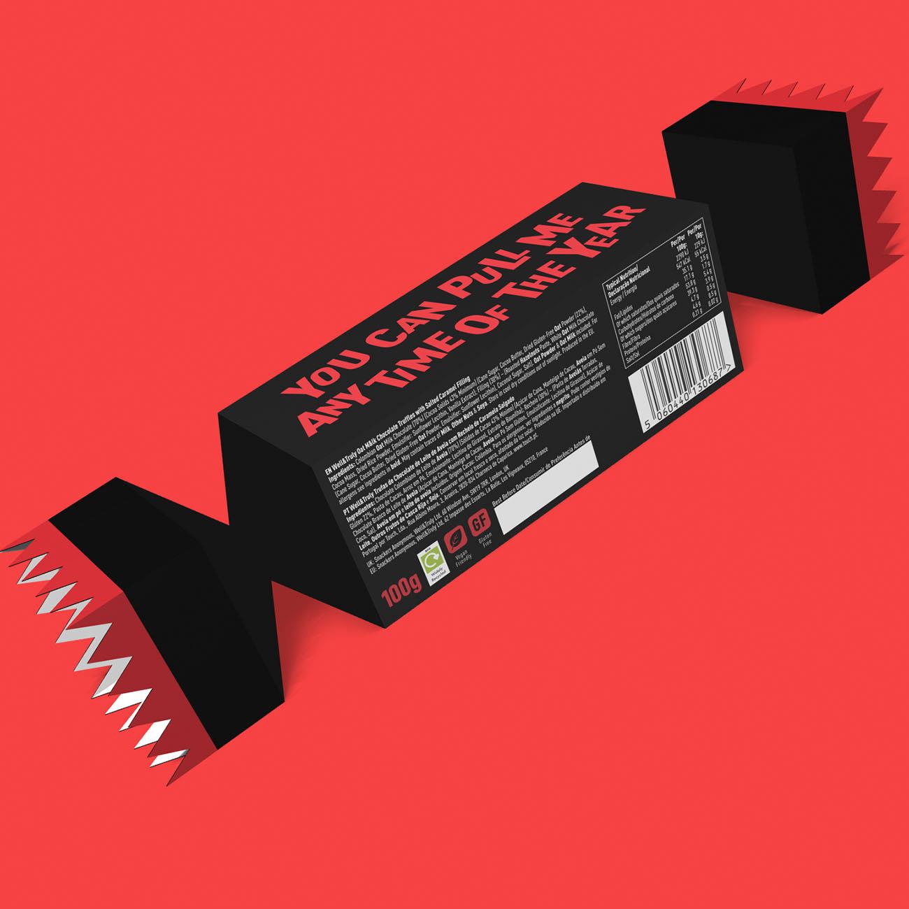 Oat M&lk Chocolate Truffles Christmas Cracker 100g