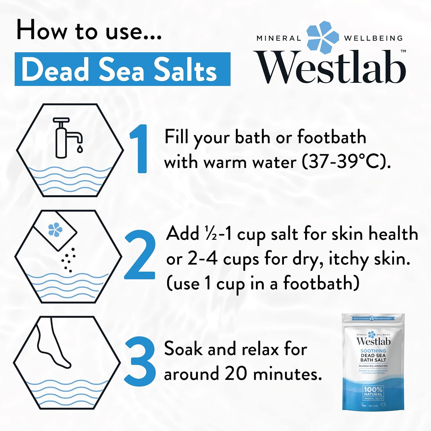 Dead Sea Salt 1kg - Eco Natural Products - Westlab - Bath Salt