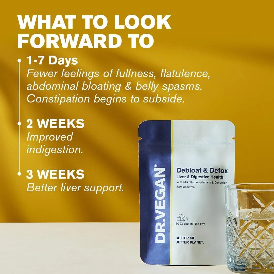 Debloat & Detox 60 Capsules - Dr Vegan - Digestive Supplements - Dr Vegan
