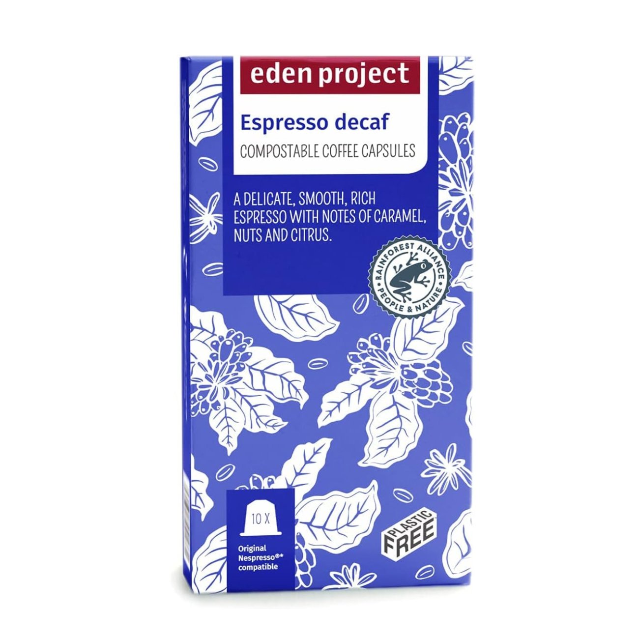 Decaffeinated Espresso Coffee Capsules x 10 - Eco Natural Products - Eden Project - Coffee