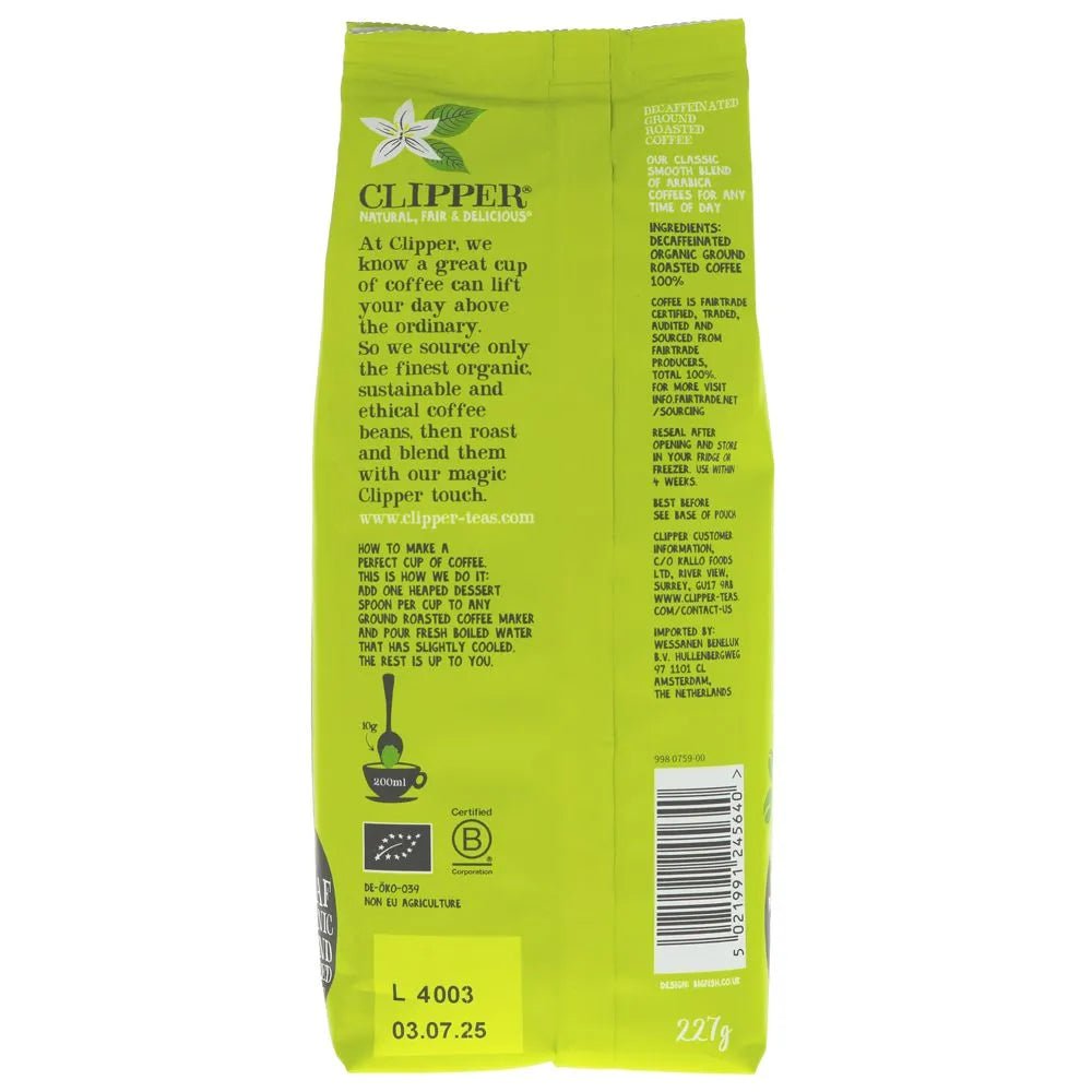 Decaffeinated Style Roast and Ground Coffee 227g - Clipper - Coffee Beans & Ground Coffee - Clipper