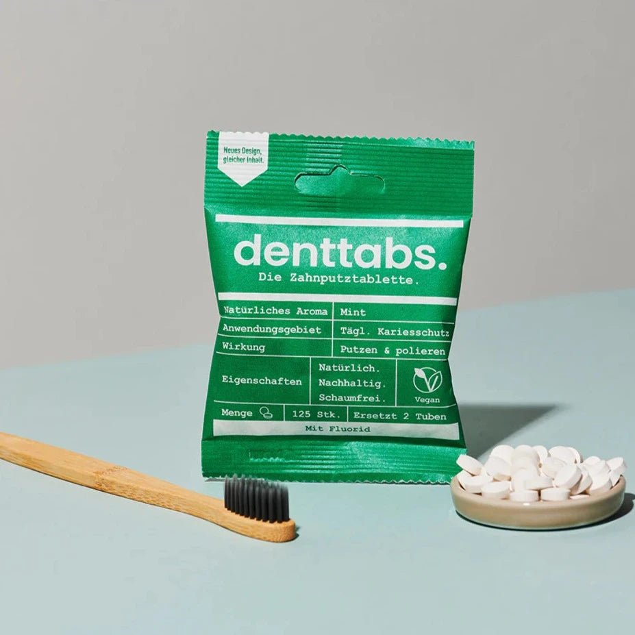 Dental Tablets Fluoride Free 125 tabs - Denttabs - Toothpaste Tablets - Eco Natural Products